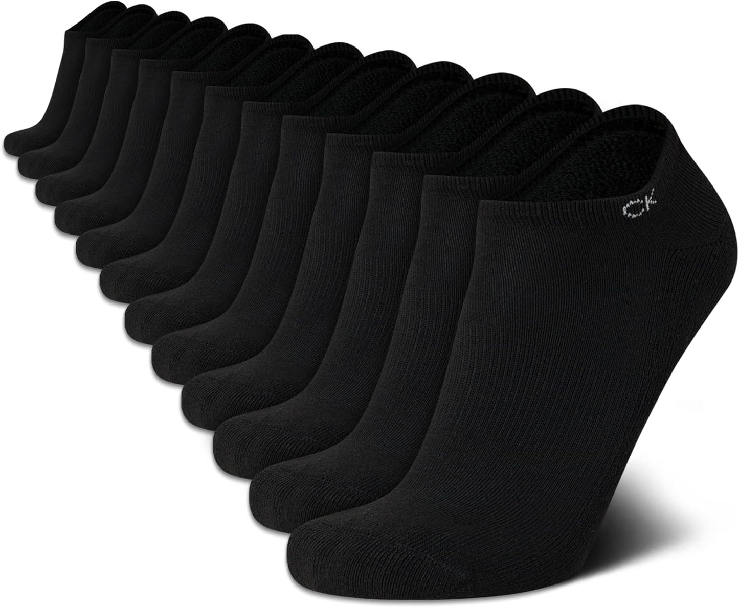 Calvin Klein Men's No Show Lightweight Cushioned Low Cut Socks
