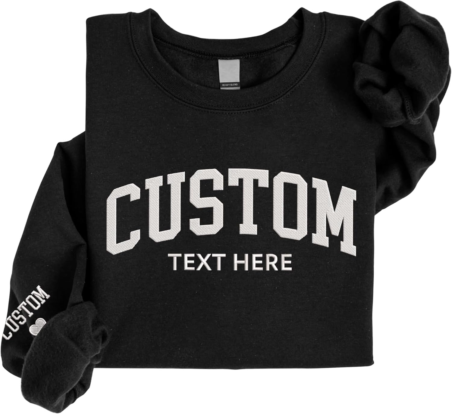 GODMERCH Custom Embroidered Sweatshirt - Design Your Own Text