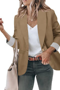 Genhoo Blazer Jacket for Women Open Front Long Sleeve Work Casual