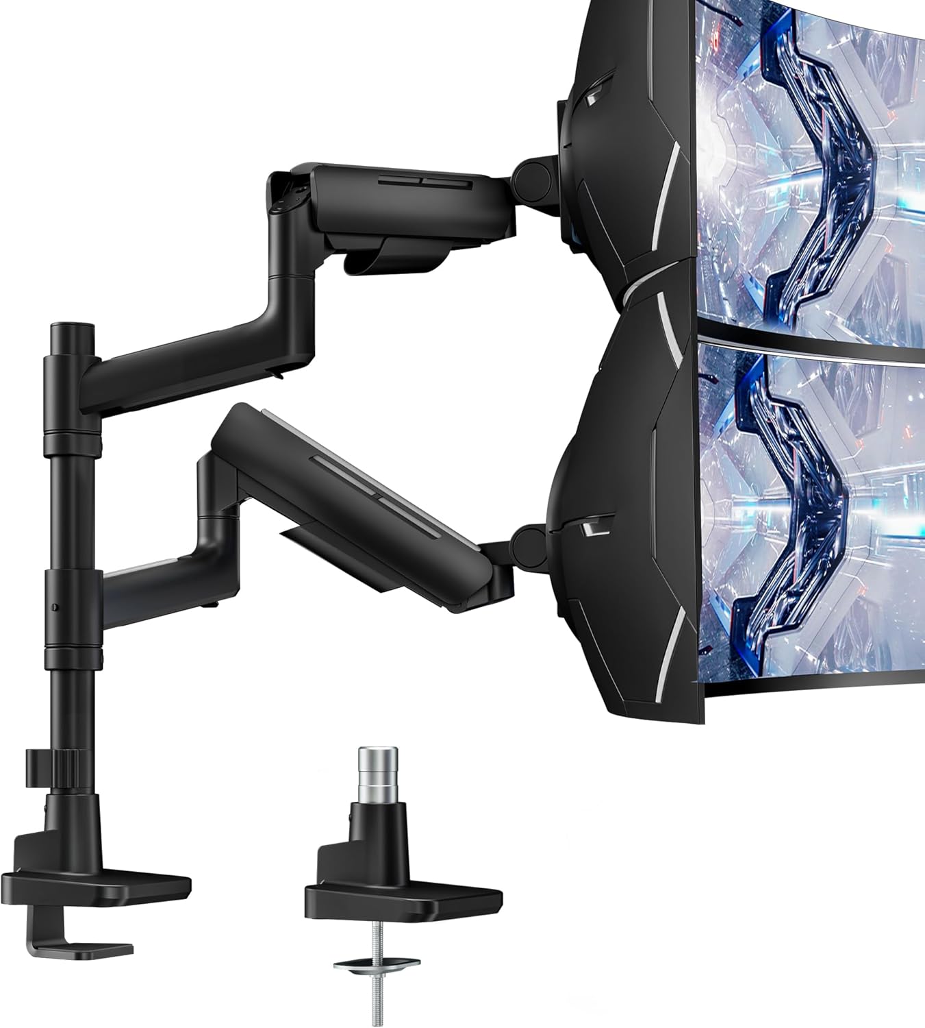 Vertical Dual Monitor Mount for 17-49 Inch Heavy Duty Screens