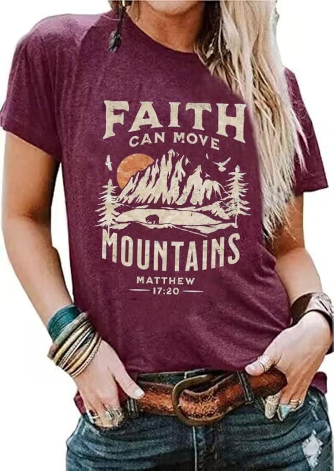 Sunrise Graphic Tee: Nature-Inspired Shirt for Women