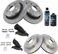 TRQ Front and Rear Brake Pad & Rotor Kit Compatible with 2002-2004 Fit
