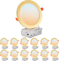 DLLT 6 in LED Recessed Ceiling Lights 12 Pack - Ultra-Thin Dimmable