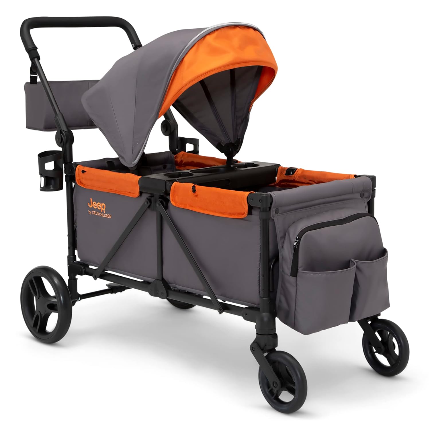 Jeep Sport All-Terrain Stroller Wagon with Canopy & Organizer