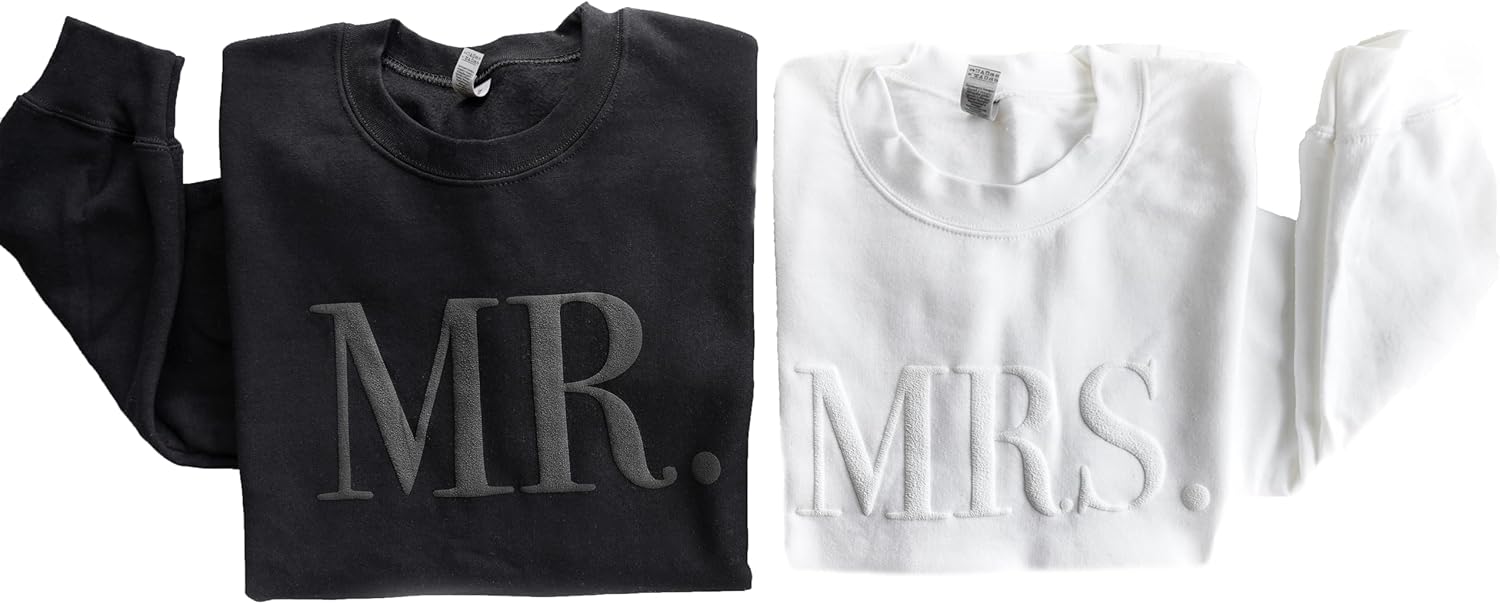 Mrs and Mr Sweatshirt Set - Perfect Honeymoon Outfit Gift