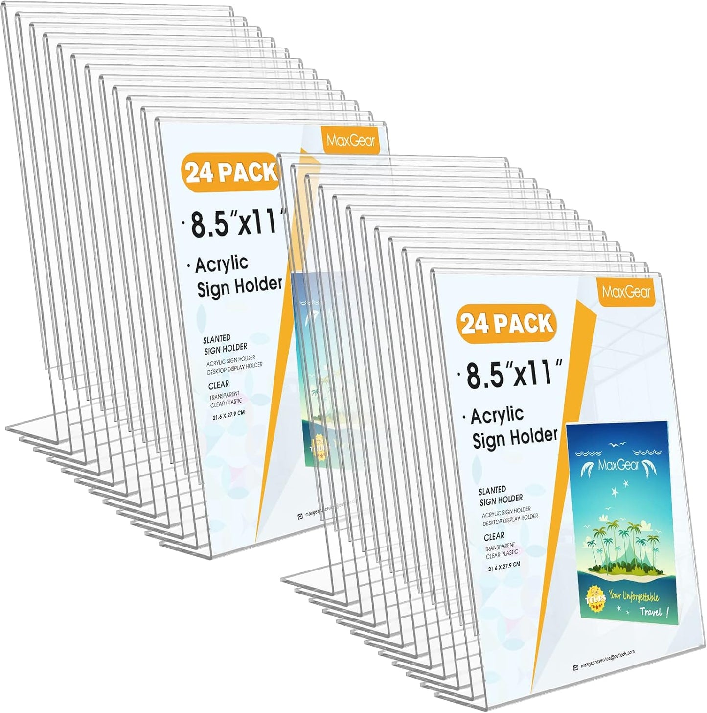 MaxGear Acrylic Sign Holder 8.5 x 11 Inches for Displays