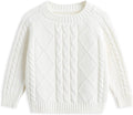 Curipeer Baby Cable Knit Sweater Long Sleeve Pullover - Warm Toddler