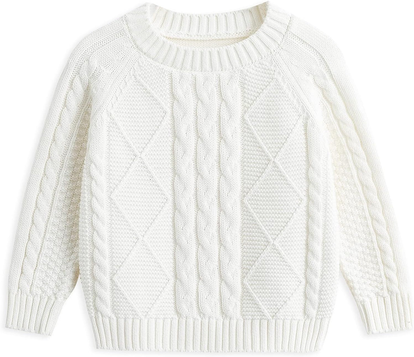 Curipeer Baby Boys Girls Cable Knit Sweater for Fall Wear