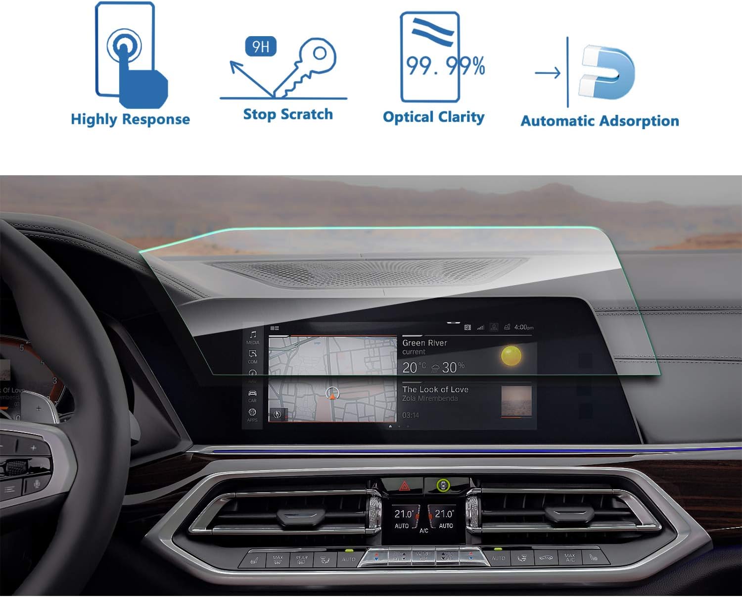 LFOTPP Car Navigation Screen Protector for BWM X5 X6 X7 12.3 Inch