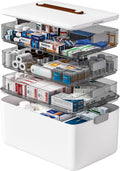 funest 4-Tier Medicine Storage Box Cabinet - Portable First Aid