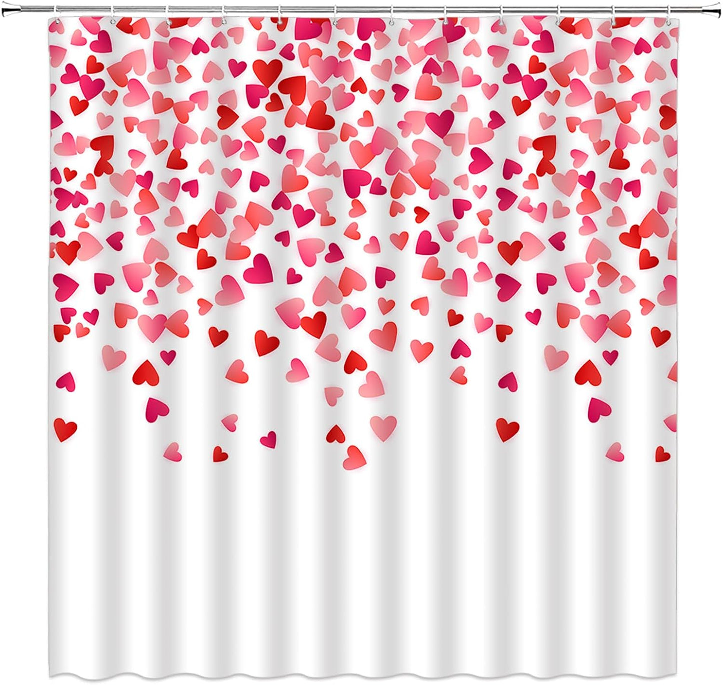 Romantic Heart Shower Curtain for Sweet Love 