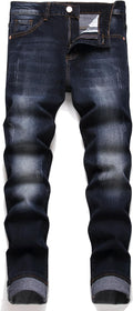 Men's Slim Fit Stretch Jeans Ripped Skinny Jeans - Slim, Stretch leg