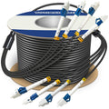 YUTIANHOME 50 Meters 4 Core TPU LC to LC Fiber Optic Cable