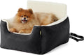 Lesure Small Dog Car Seat - Quilted Booster Bed for Travel