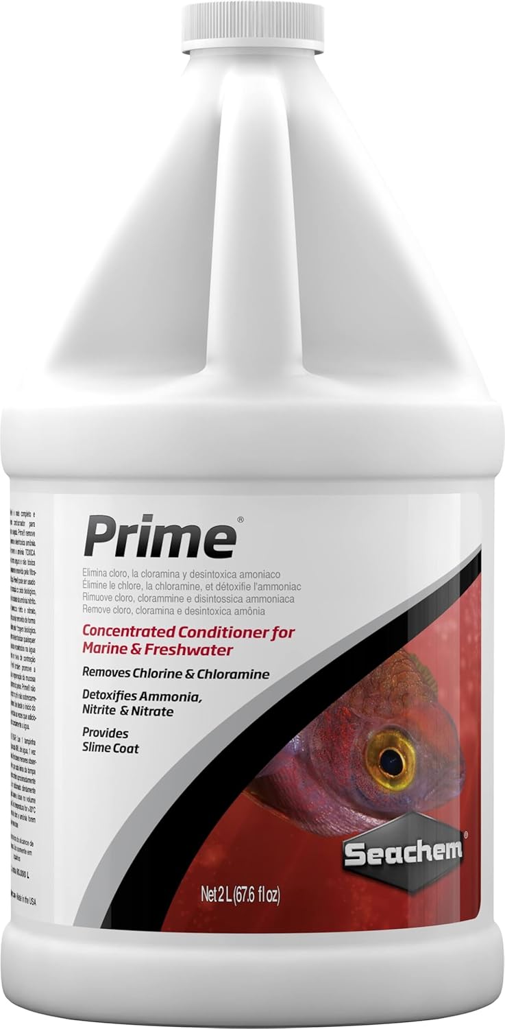 Seachem Prime Water Conditioner for Aquariums, 2 Liter Size