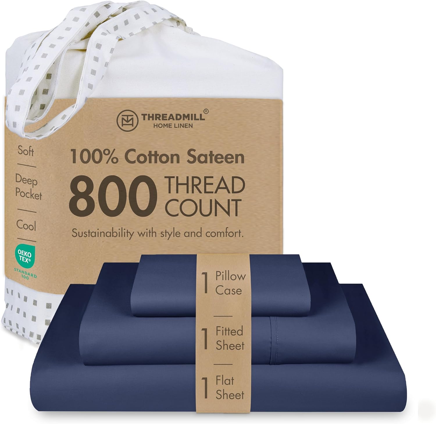 Luxury 800 Thread Count Twin Cotton Sheets for Ultimate Comfort
