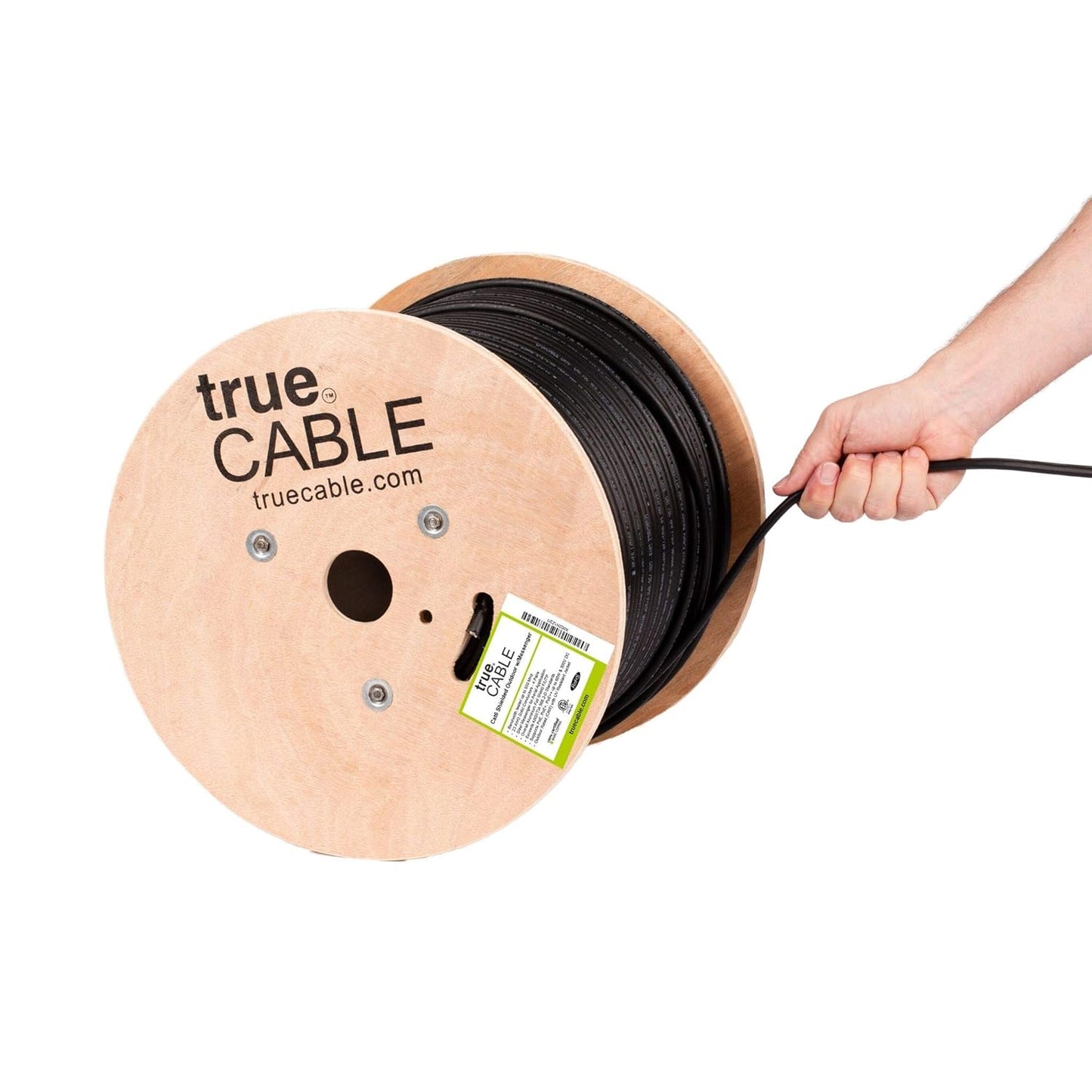 TRUECABLE Cat6 Outdoor Bulk Ethernet Cable for Aerial Runs