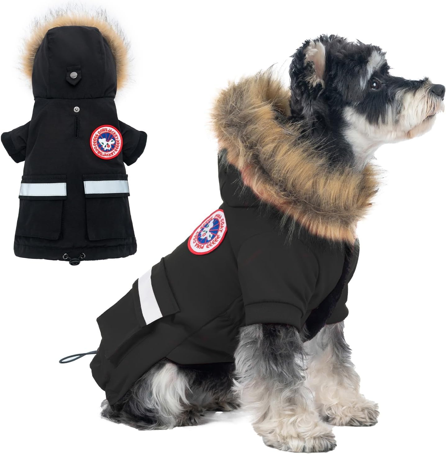 PINA Small Dog Coats - Waterproof Winter Jacket with Hood