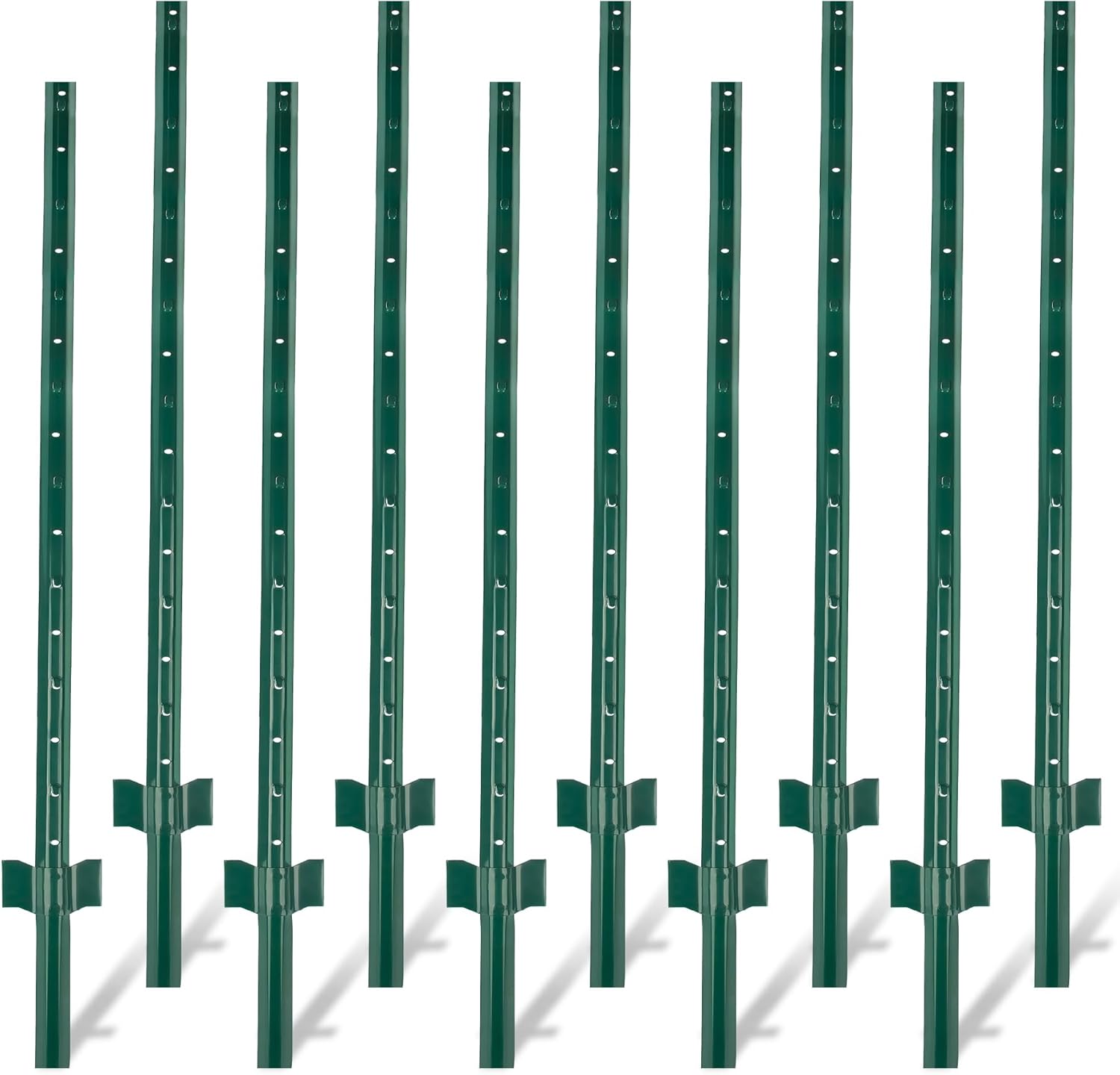 5ft Heavy Duty Metal Fence Posts - Durable U-Channel Design