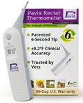 Pavia Rectal Temp Veterinary Thermometer - Fast 6 Second Reads