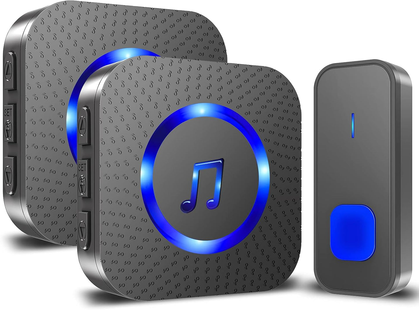 Wireless Doorbell Kit | 1,300 ft Range, 55 Chimes, Waterproof, 2 Receivers | SURFOU