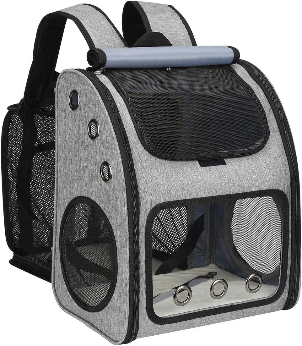 Expandable Pet Carrier Backpack for Cats and Dogs Travel