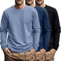 Men's Big and Tall Long Sleeve Cotton Tee 3-Pack (Style NG7R)