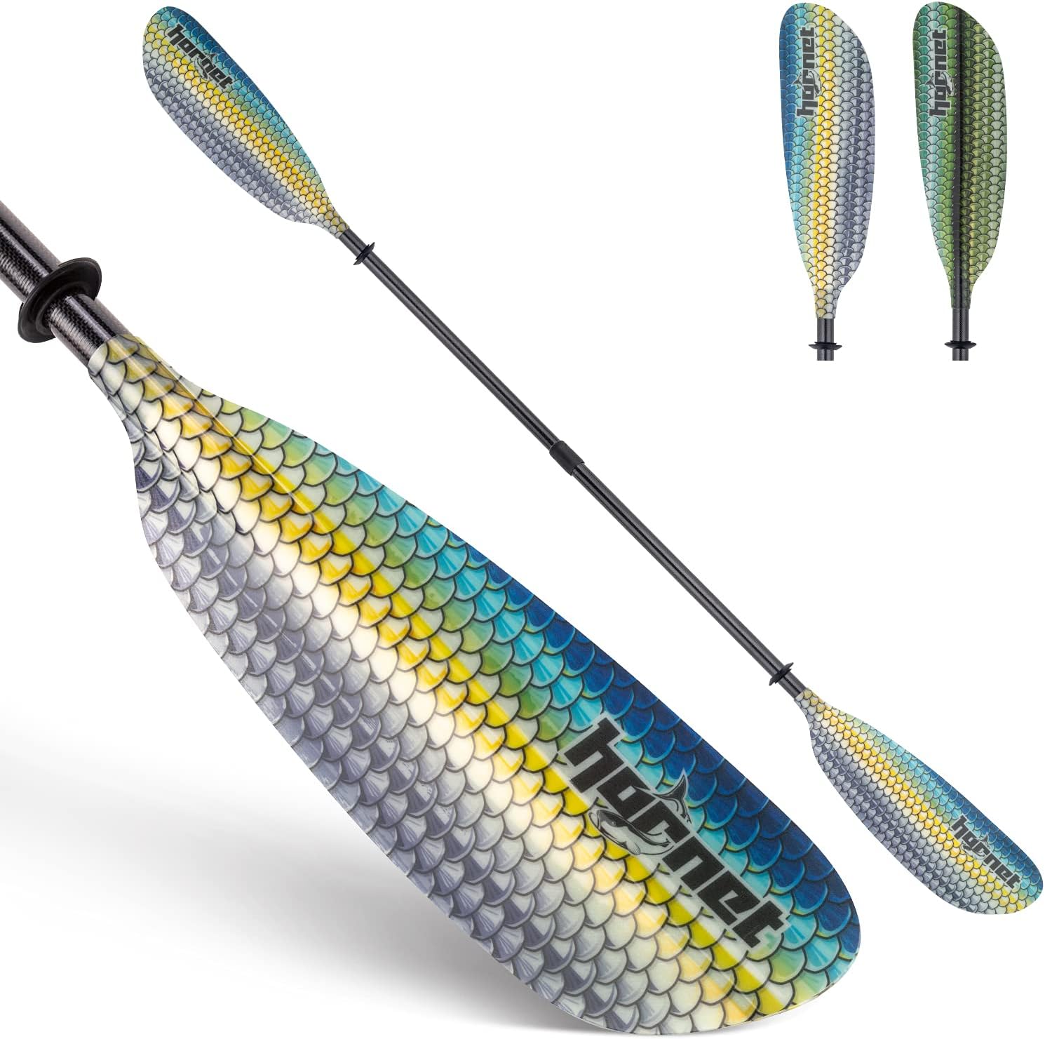 Fiberglass Kayak Paddle - Carbon Fiber Shaft