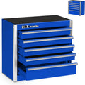 P.I.T. Mini Blue Tool Box - Portable 5-Drawer Steel Storage