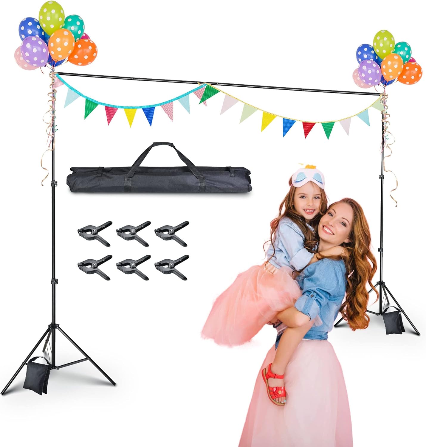 AW Backdrop Stand 10 x 7ft Adjustable Support System for Events