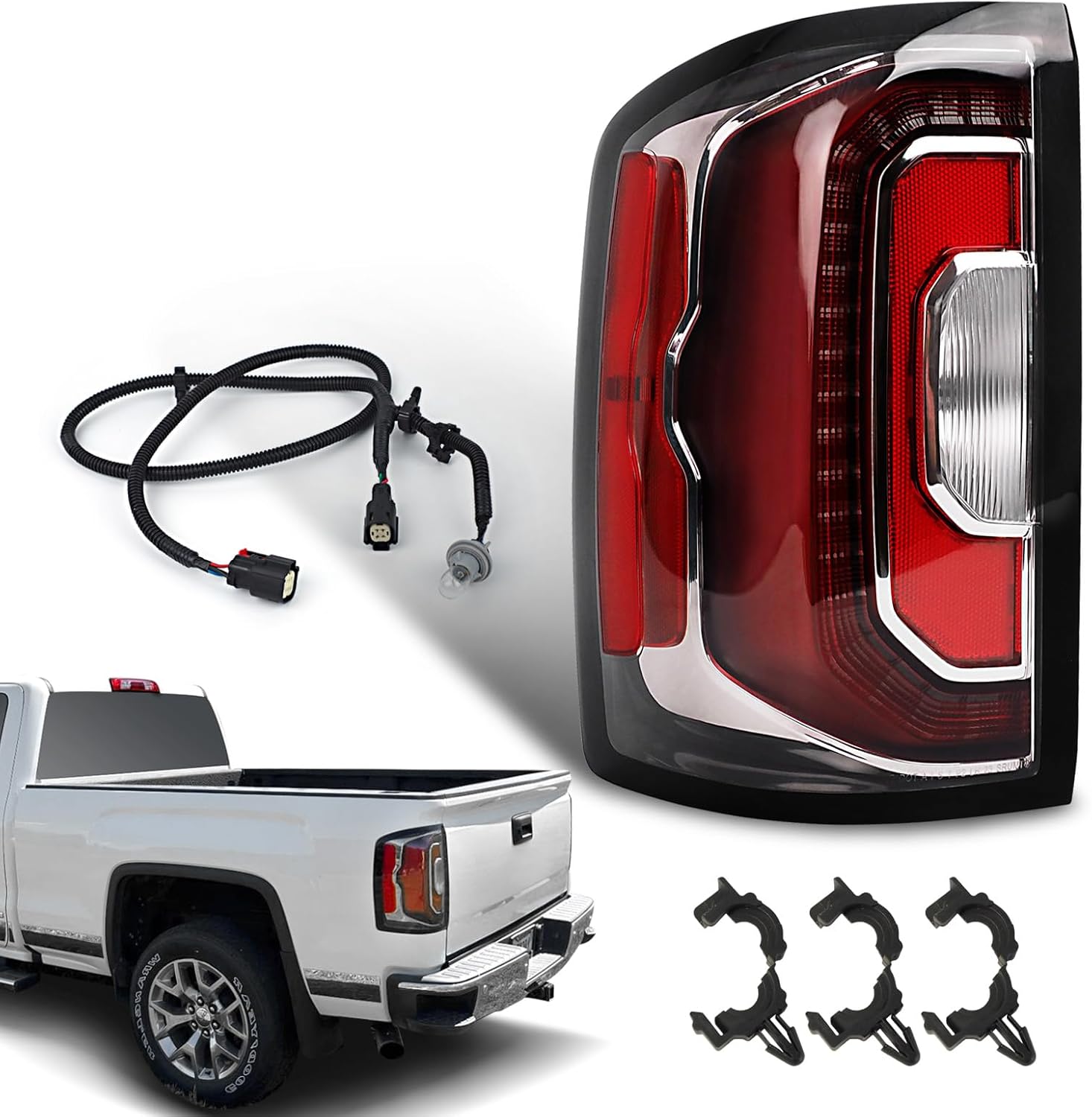 LED Tail Lights for 2016-2018 GMC Sierra 1500 - Left Side