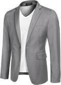 Mens Sport Coat Casual Blazer for Men - One Button Business Jacket