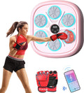 2024 Pink Music Boxing Machine for Adults - LED Bluetooth Workout