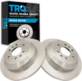 TRQ Rear Brake Rotors Set Solid Compatible with 2009 Kia Borrego