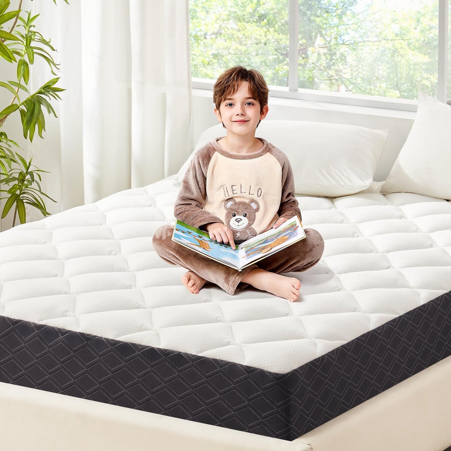 5 Inch Twin Mattress for Kids and Adults with Pillowtop Comfort