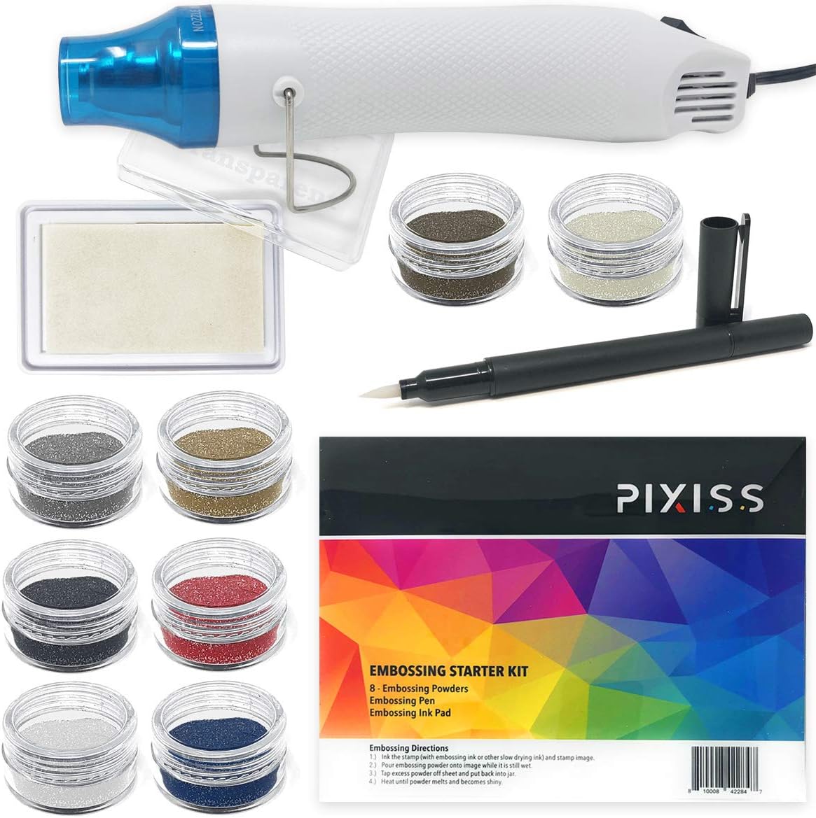 Complete Embossing Kit with Heat Tool and Powders for Crafts