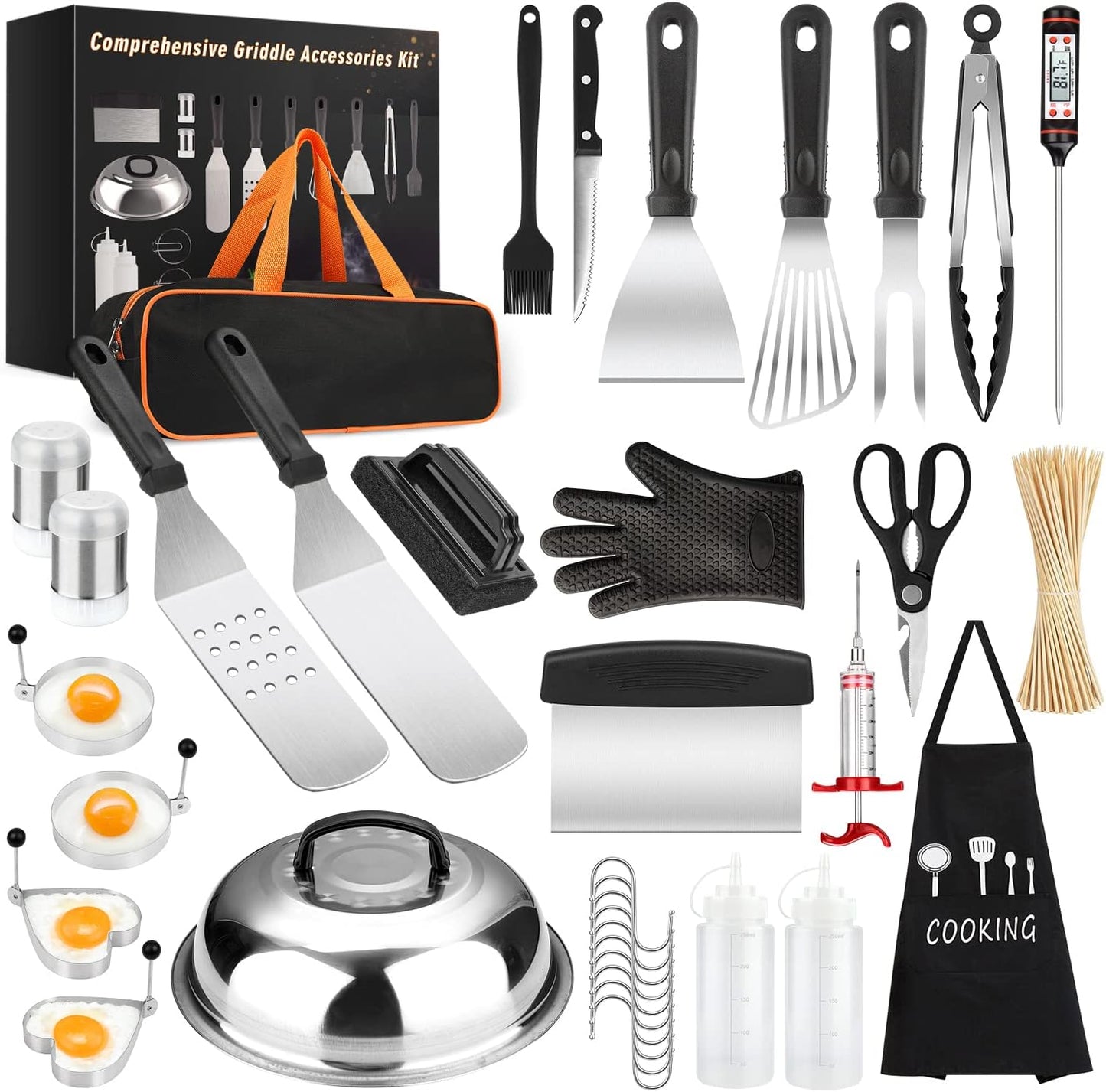 Griddle Accessories Kit - 135 Pcs BBQ Tools for Perfect Grilling