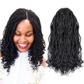 Violet Wavy Senegalese Twist Crochet Hair 12 in - Short Curly Ends