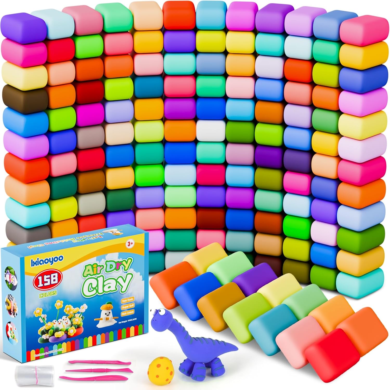 Air Dry Clay for Kids - 158 Colors DIY Modelling Clay Kit