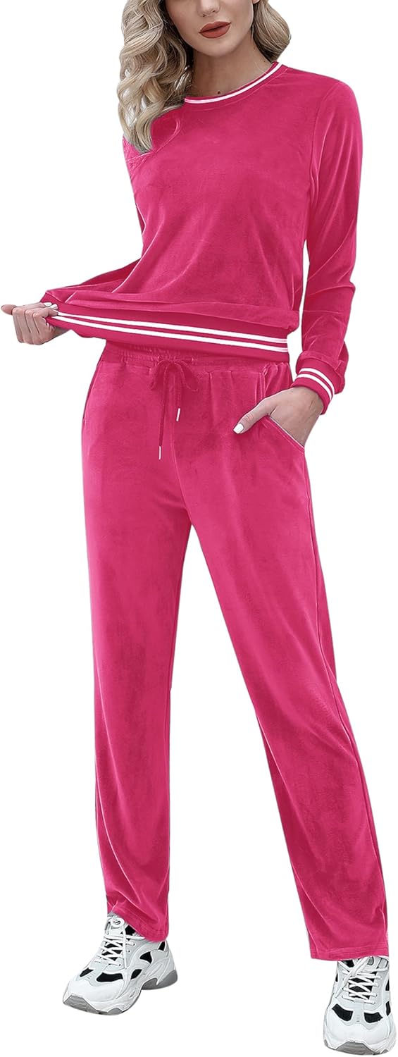 Totatuit Women's Velour Sweatsuit Set for All Seasons Wear