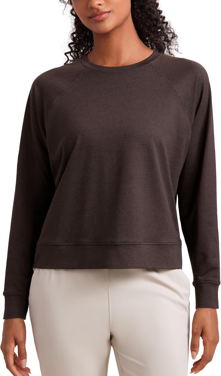CRZ YOGA Cloud Jersey Pullover Sweatshirt for Women Casual