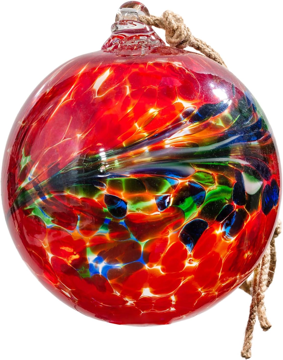 Oversized 6.9 in Glass Witch Ball - Unique Hand Blown Gazing Orbs
