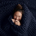 Cotton Hand-Knit Weighted Blanket - Cooling, Sustainable Sleep