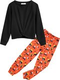 Stylish Arshiner Girls Twist Front Tracksuit for All-Day Comfort