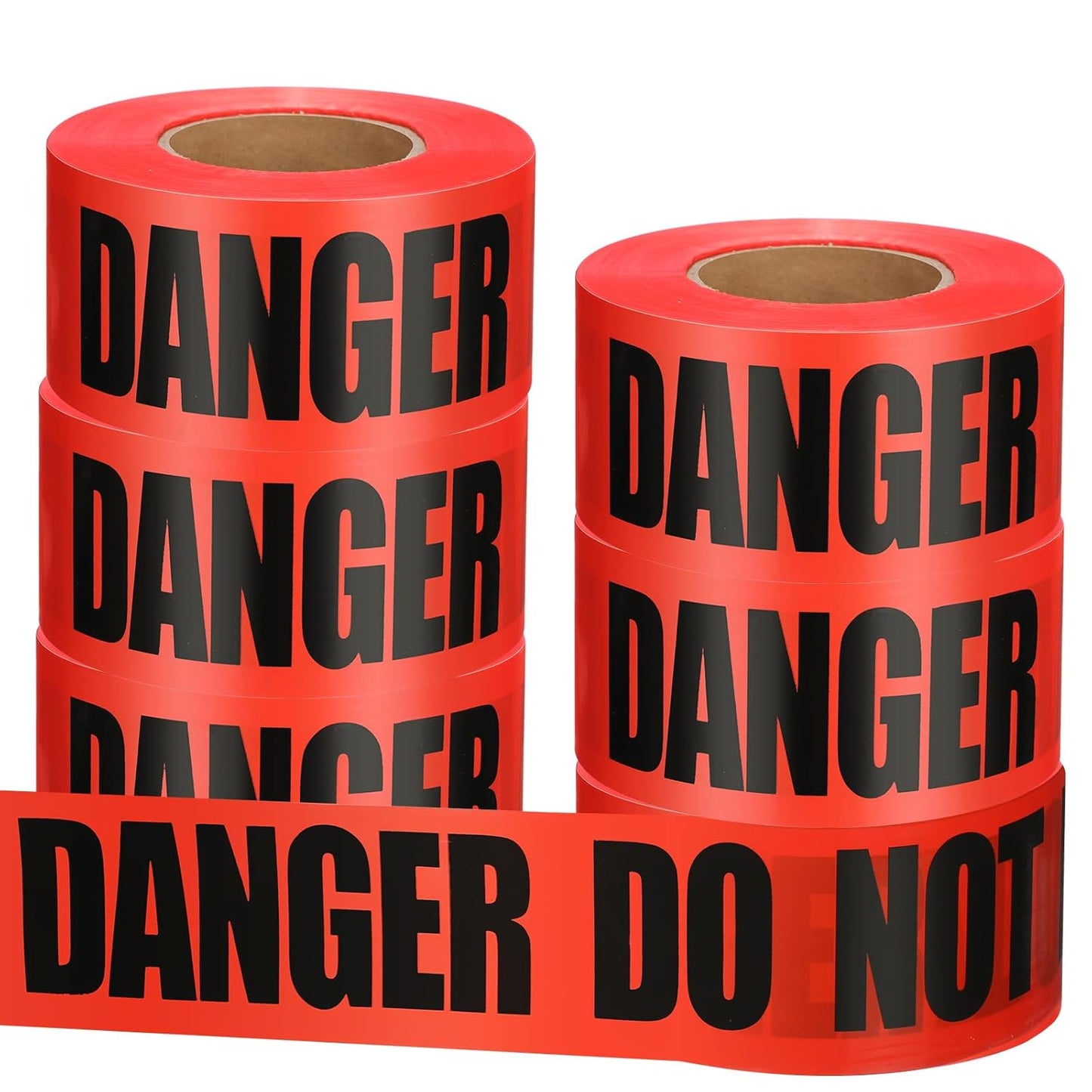 Treela 6 Pcs 3 Inch x 1000 ft Caution Danger Tape for Safety