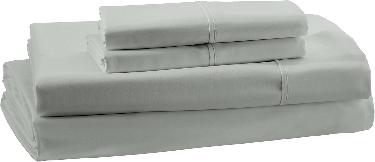 100% Organic Cotton 300 Thread Count Sheet Set in Sage Green