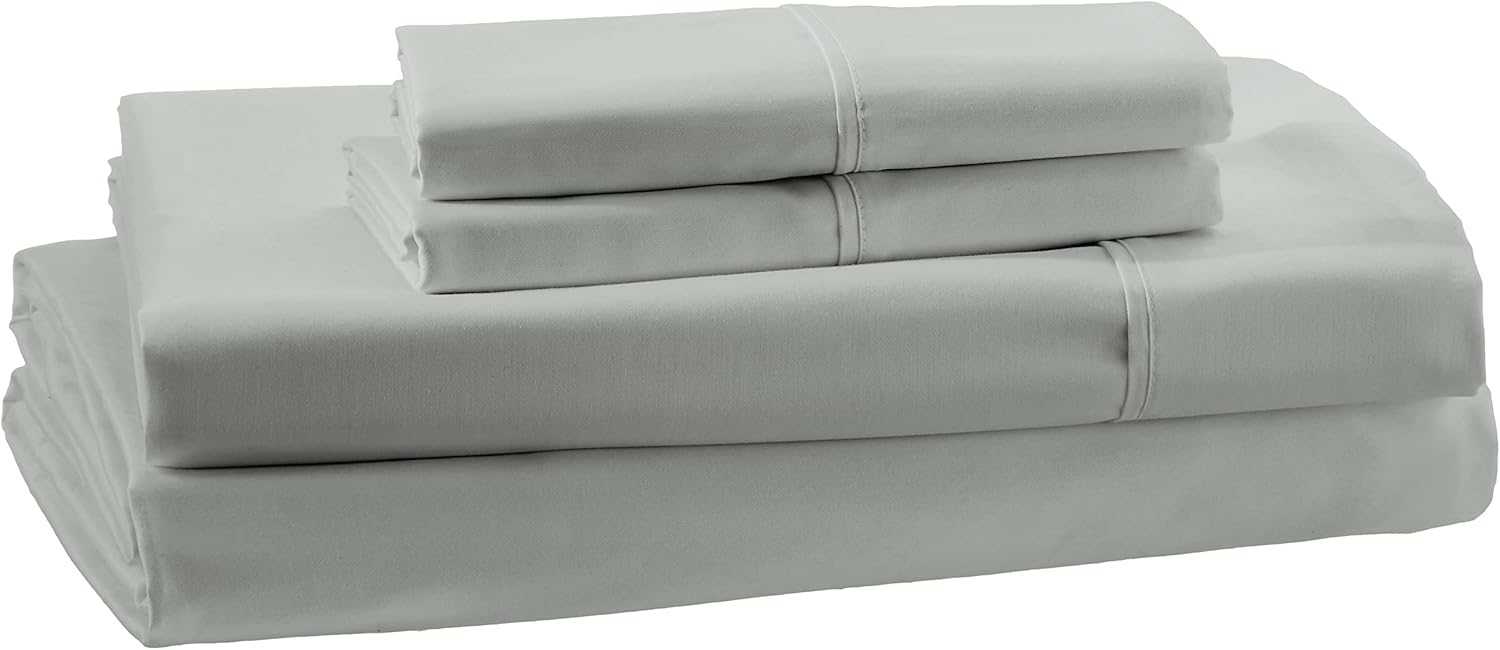 100% Organic Cotton 300 Thread Count Sheet Set in Sage Green