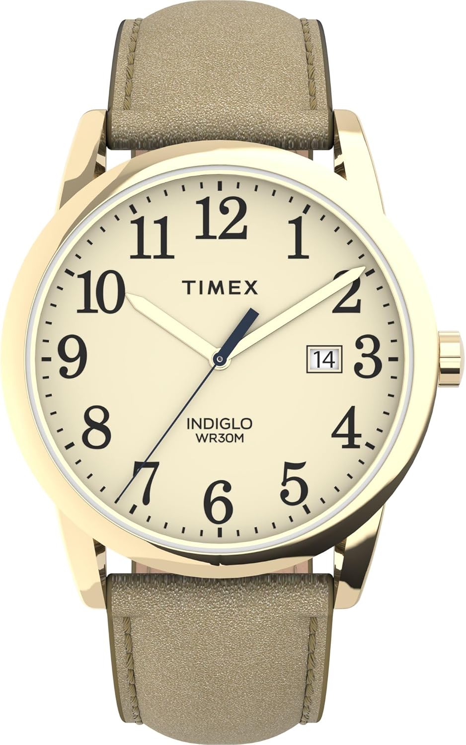 Timex Women's Easy Reader Watch with Light Gold-Tone Strap