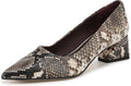 Womens Racer Pointed Toe Block Heel Pump - 2 in Low Heel Comfort