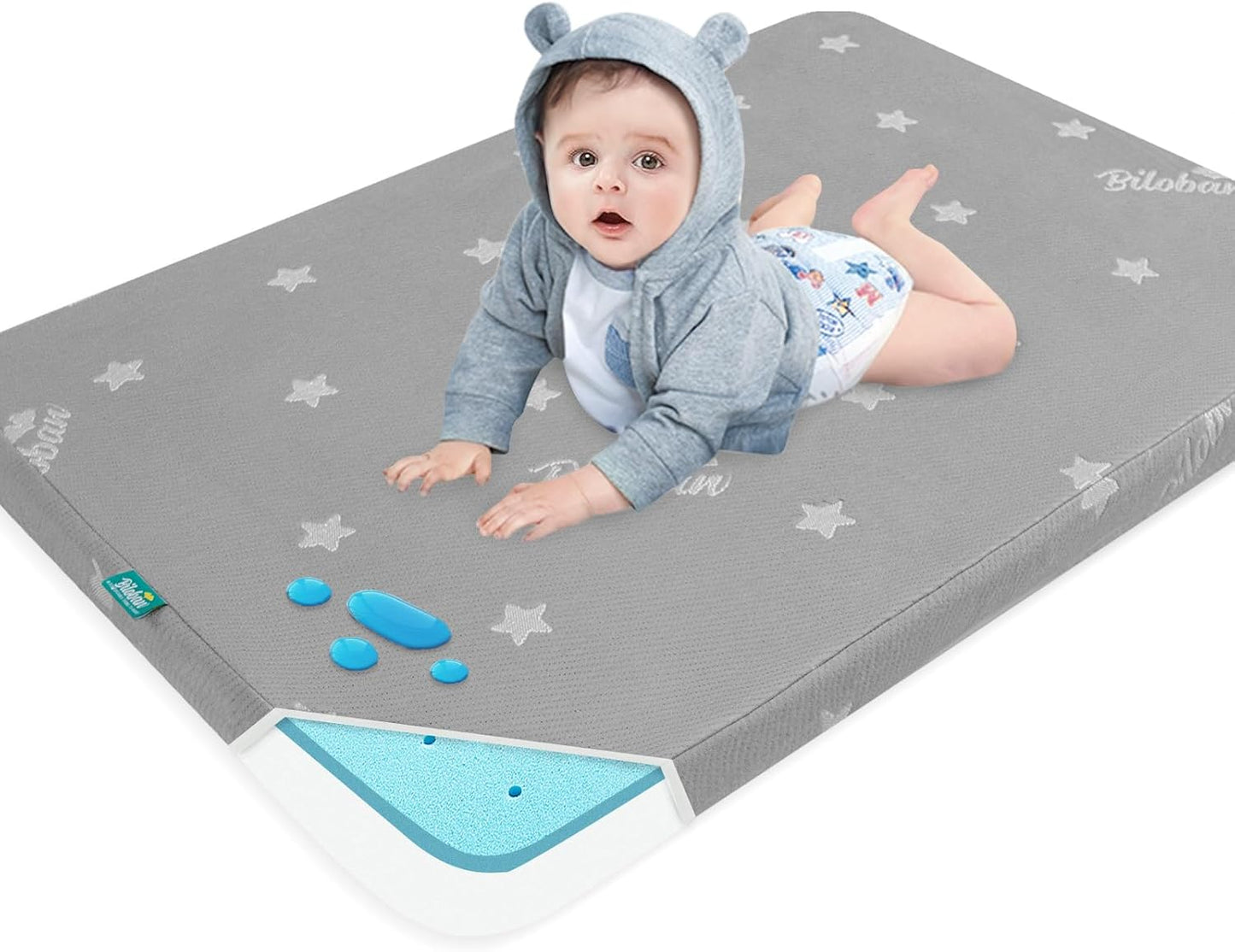 Bassinet Mattress Pad 25 x 36.5 for Comfortable Baby Sleep